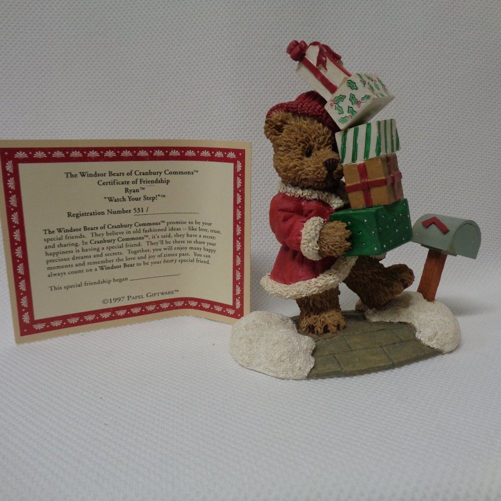 Windsor Bear Ryan "Watch Your Step" from Cranberry Commons Collection registered